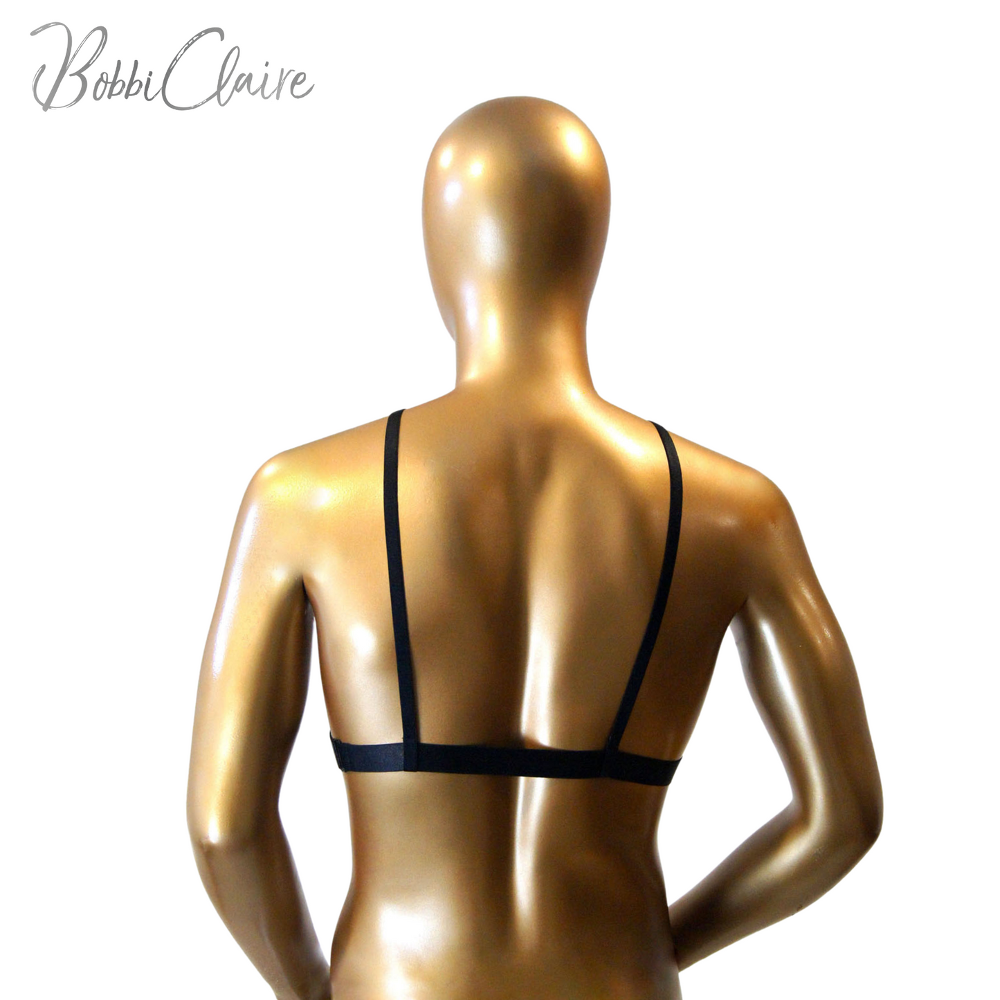Bangor Black Nylon Harness Canada Lingerie United States Lingerie Buy Lingerie Online back view