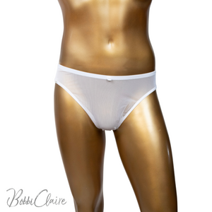 White Beaufield Breathable Nylon Mesh Brief  lingerie Canada lingerie United States buy designer lingerie online front view