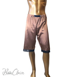 BobbiClaire Adjustable Polyester Spandex Capri in Coffee front view